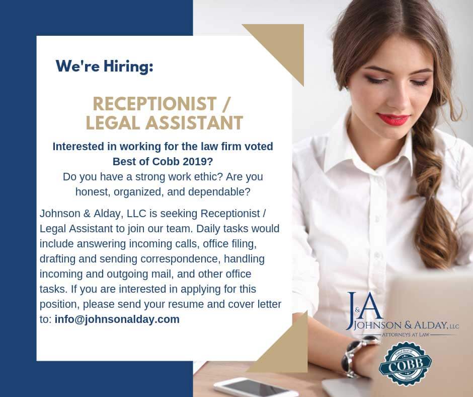 JohnsonAlday-Hiring-Receptionist-Announcement