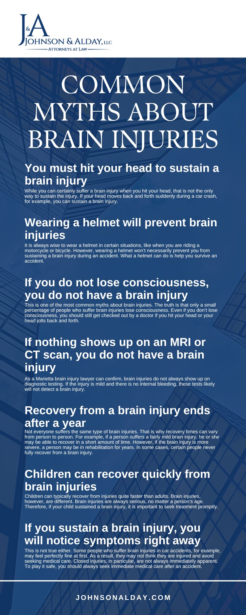 Common Myths About Brain Injuries Infographic